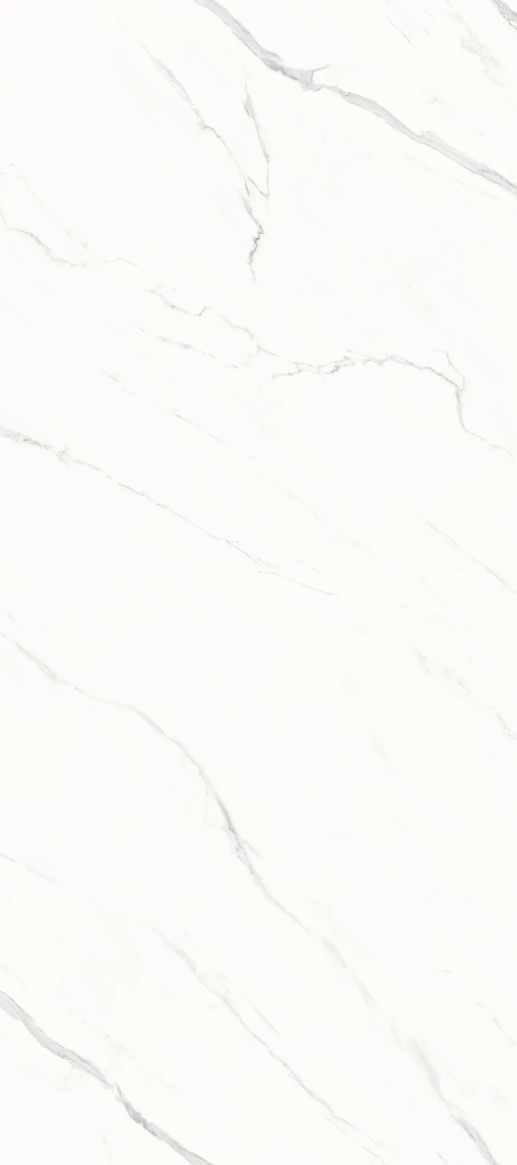 Pattern A of MA1227011SL marble look satin white sintered stone slab with soft gray marble veins
