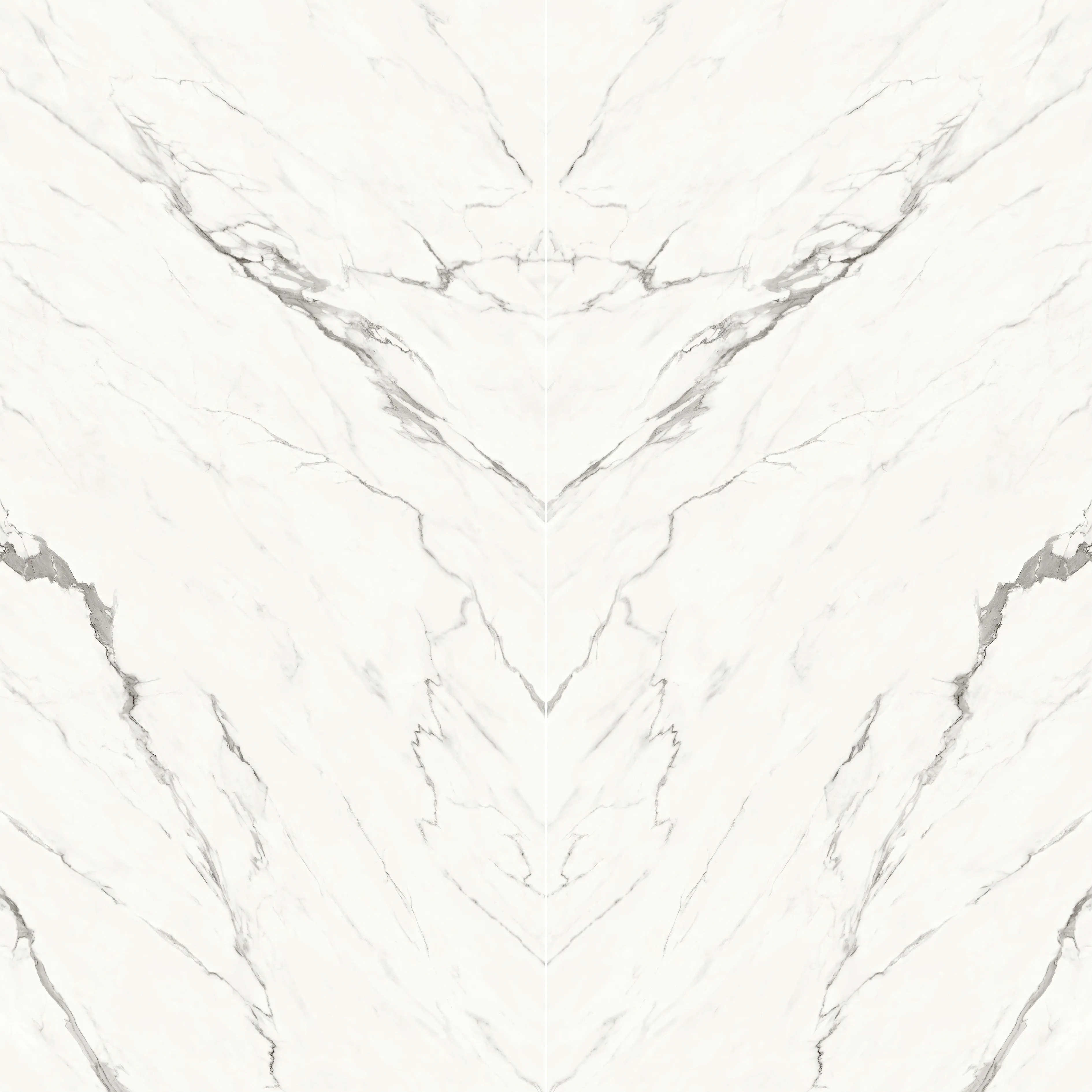 bookmatch marble look matte textured white sintered stone slab design for fireplace wall and large format interior applications