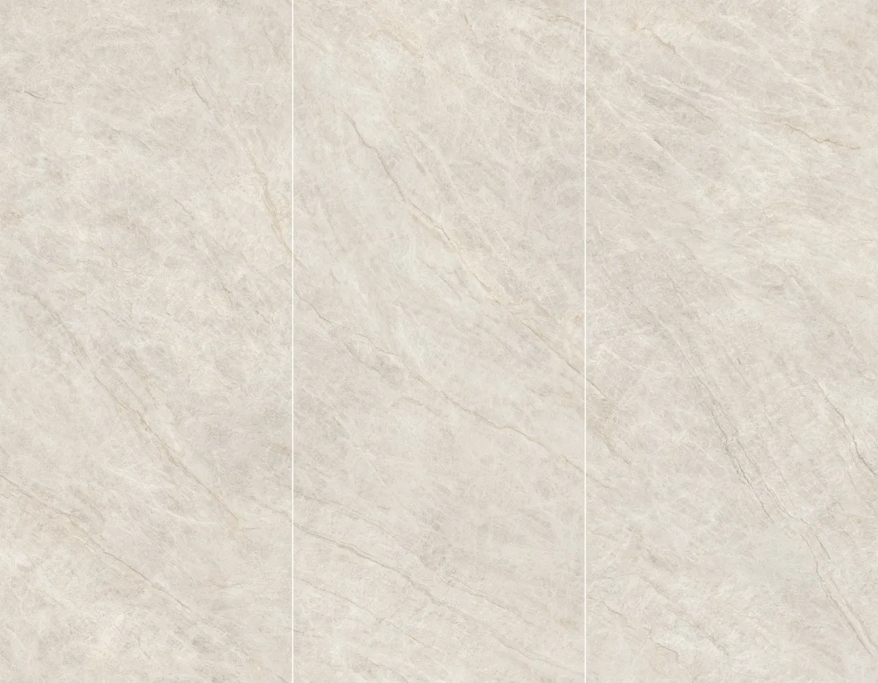 three face continuous vein marble look matte textured beige sintered stone slab with seamless pattern transition