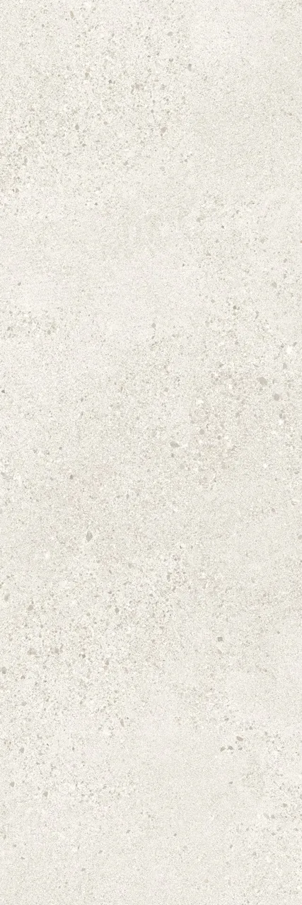 900x2700mm gray white terrazzo look glazed matte sintered stone slab featuring subtle stone-chip patterns for high traffic floor applications.