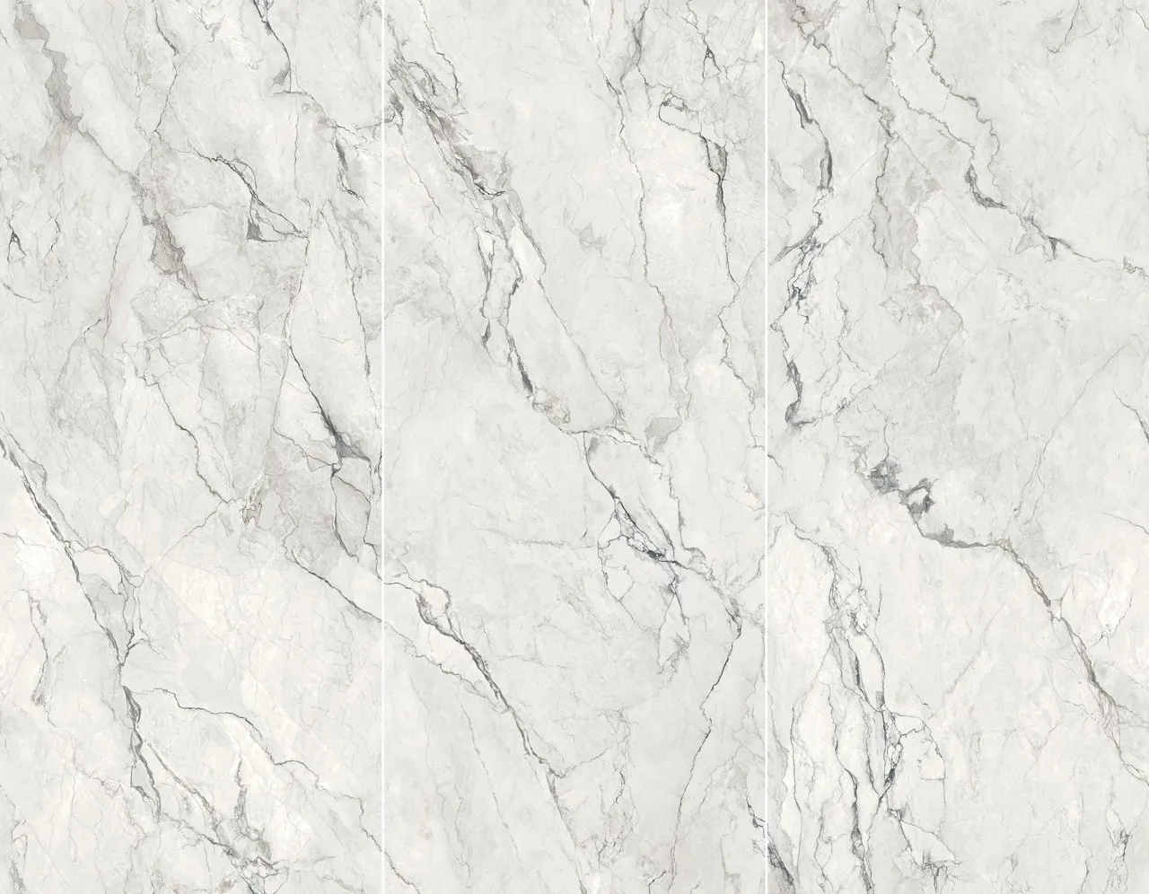 Bookmatched White Marble Look Sintered Stone Slab Layout MA1227266LEV