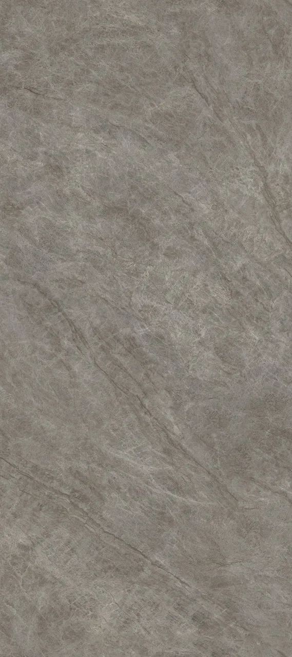 1200×2700mm marble look glossy gray sintered stone slab with natural gray marble veining and polished glazed surface