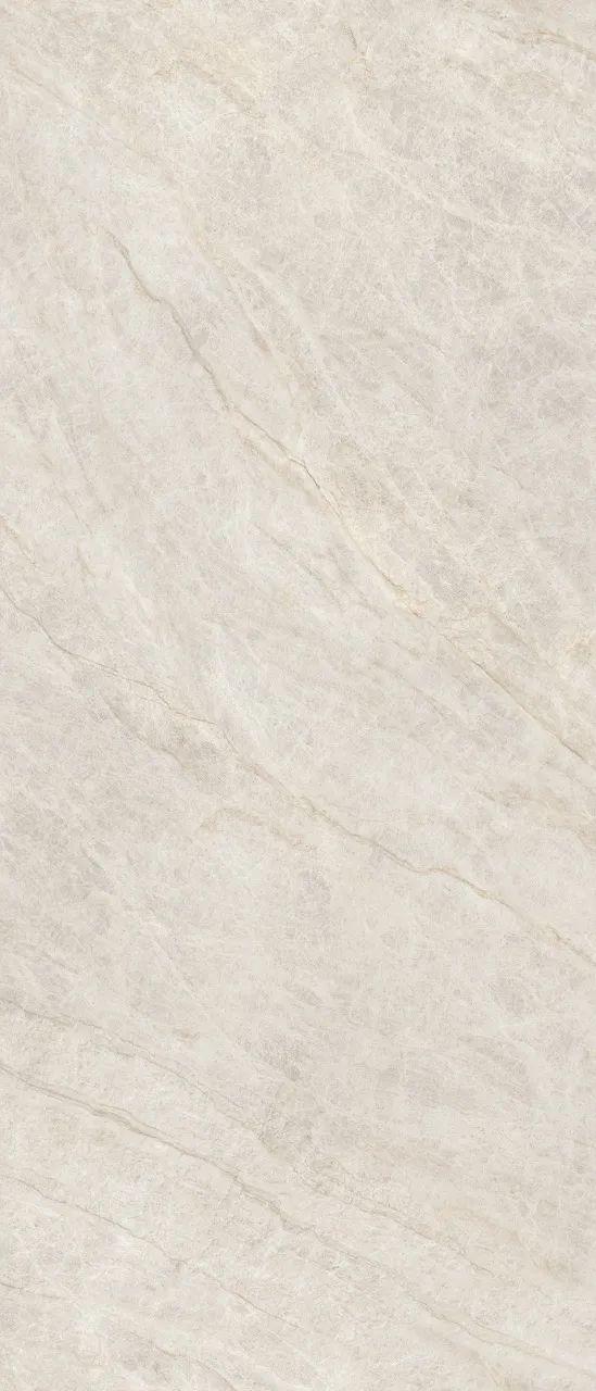 matte textured beige marble look sintered stone slab with elegant natural texture and large format design
