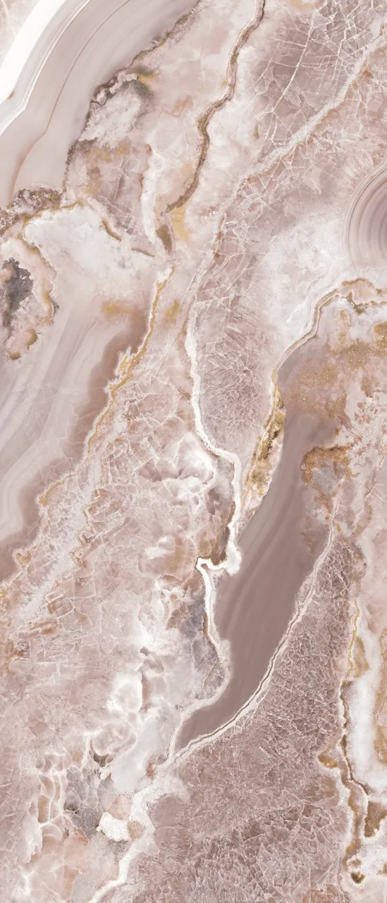 1200x2800mm pink onyx look sintered stone slab with polished glossy glazed finish and crystal-like texture