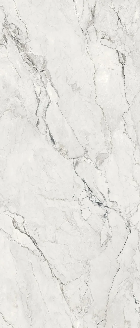 1200x2700 White Marble Look Glossy Sintered Stone Slab MA1227266LEV