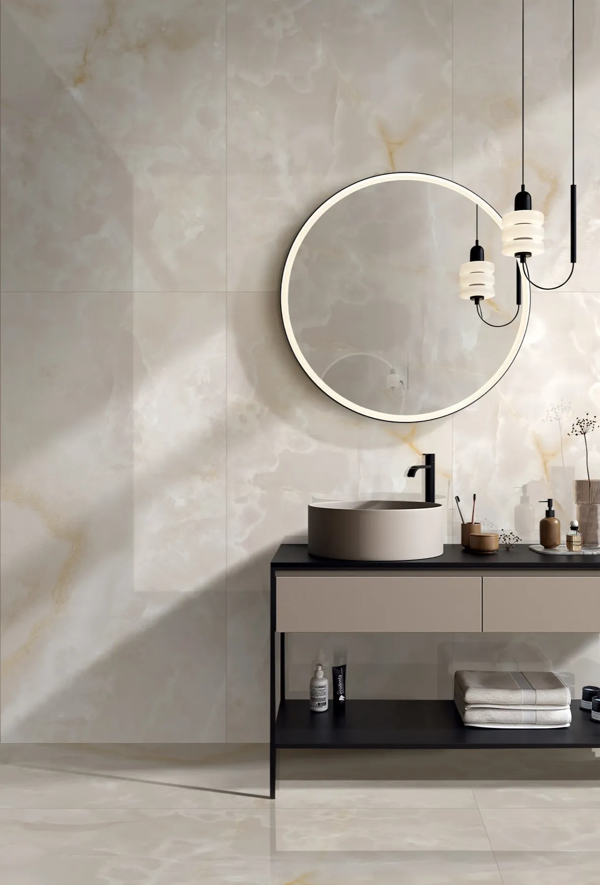 FM189793LEV beige Marble Look Porcelain Tile in 900x1800mm, shown as a product image showing the tile surface, color tone, veining, and finish