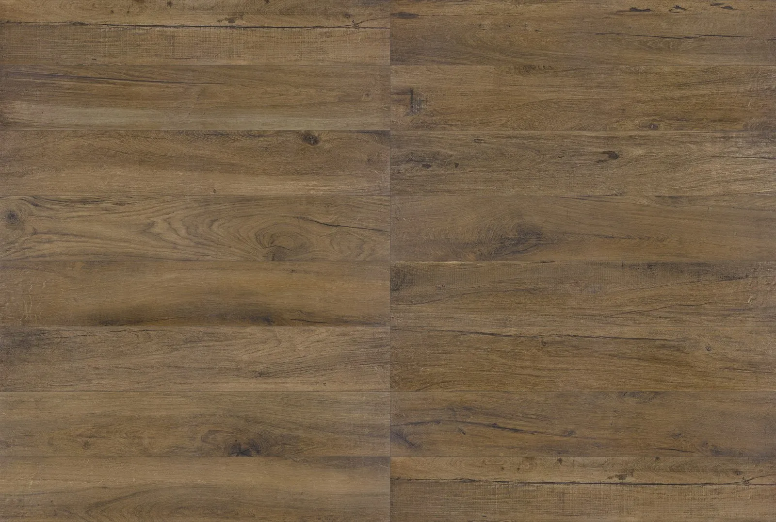 OW905122 Brown Wood Look porcelain tile shown in an application-style product view