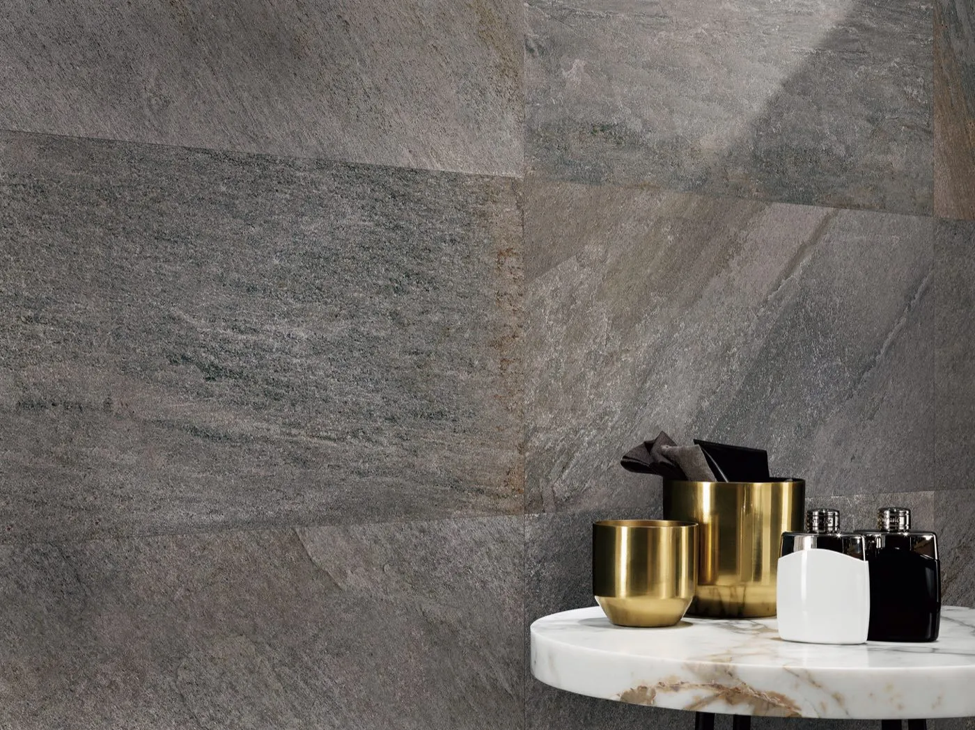 600x600x20mm Glazed Matte Textured Non Slip Charcoal Slate Look Porcelain Tile Application View - QUACHA46A