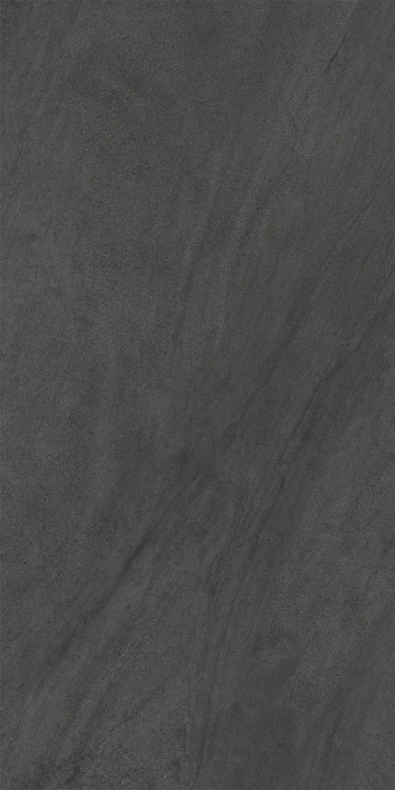 750x1500mm Glazed Matte Charcoal Sandstone Porcelain Tile Texture Layout - FS157757DG