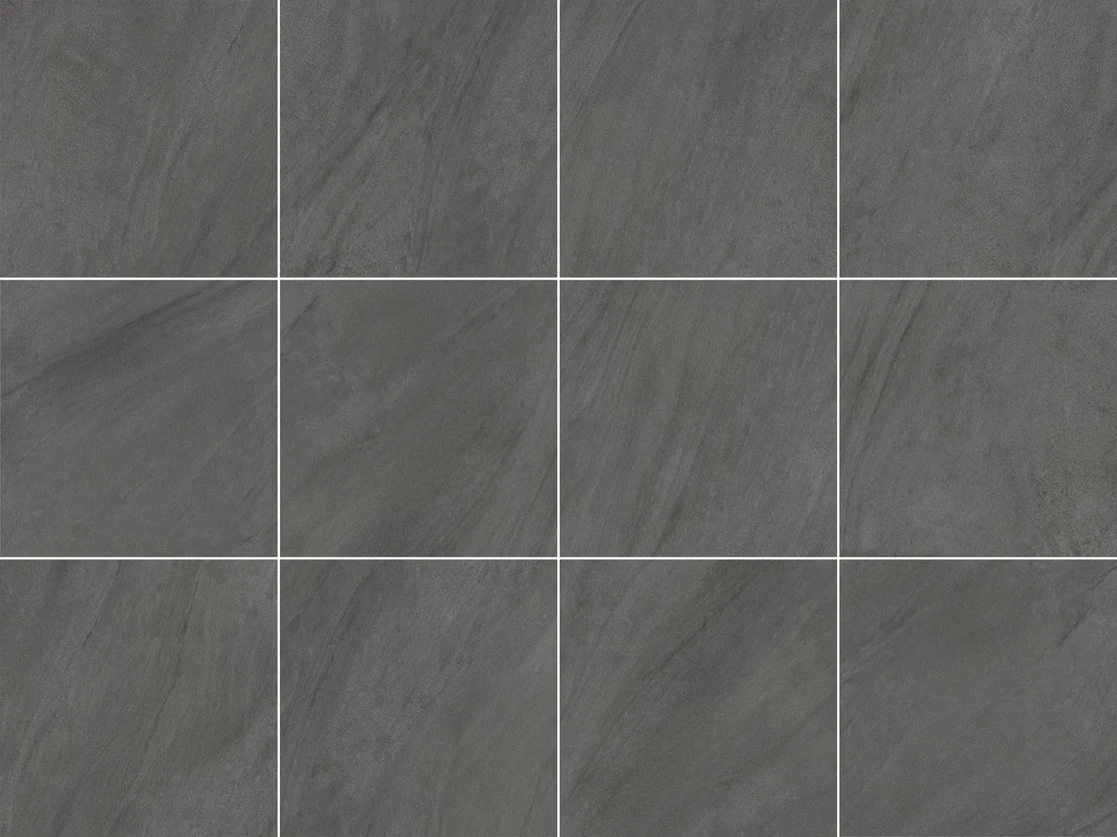 OS755DG126 / OS755DG606 103 dark gray sandstone look porcelain tile in 600*1200mm / 600*600mm (24*48 / 24*24 Inches), shown as a texture layout showing the tile faces, surface pattern, and shade variation