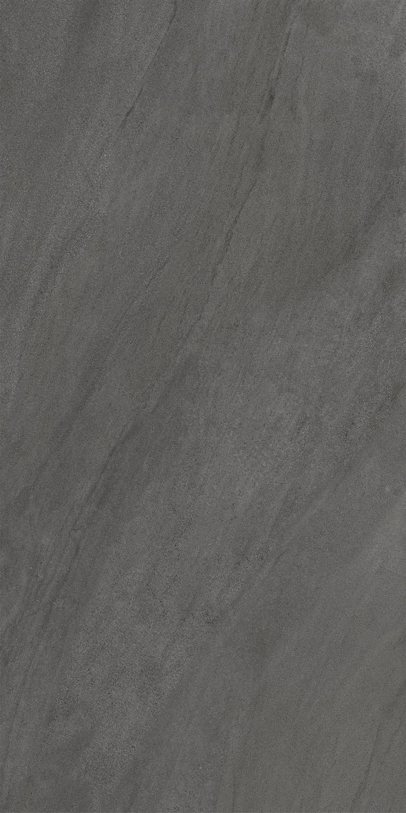 OS755DG126, OS755DG606 dark Gray Sandstone Porcelain Tile in 600x1200mm and 600x600mm, shown as several tile faces arranged side by side to show the surface pattern, veining, and shade variation