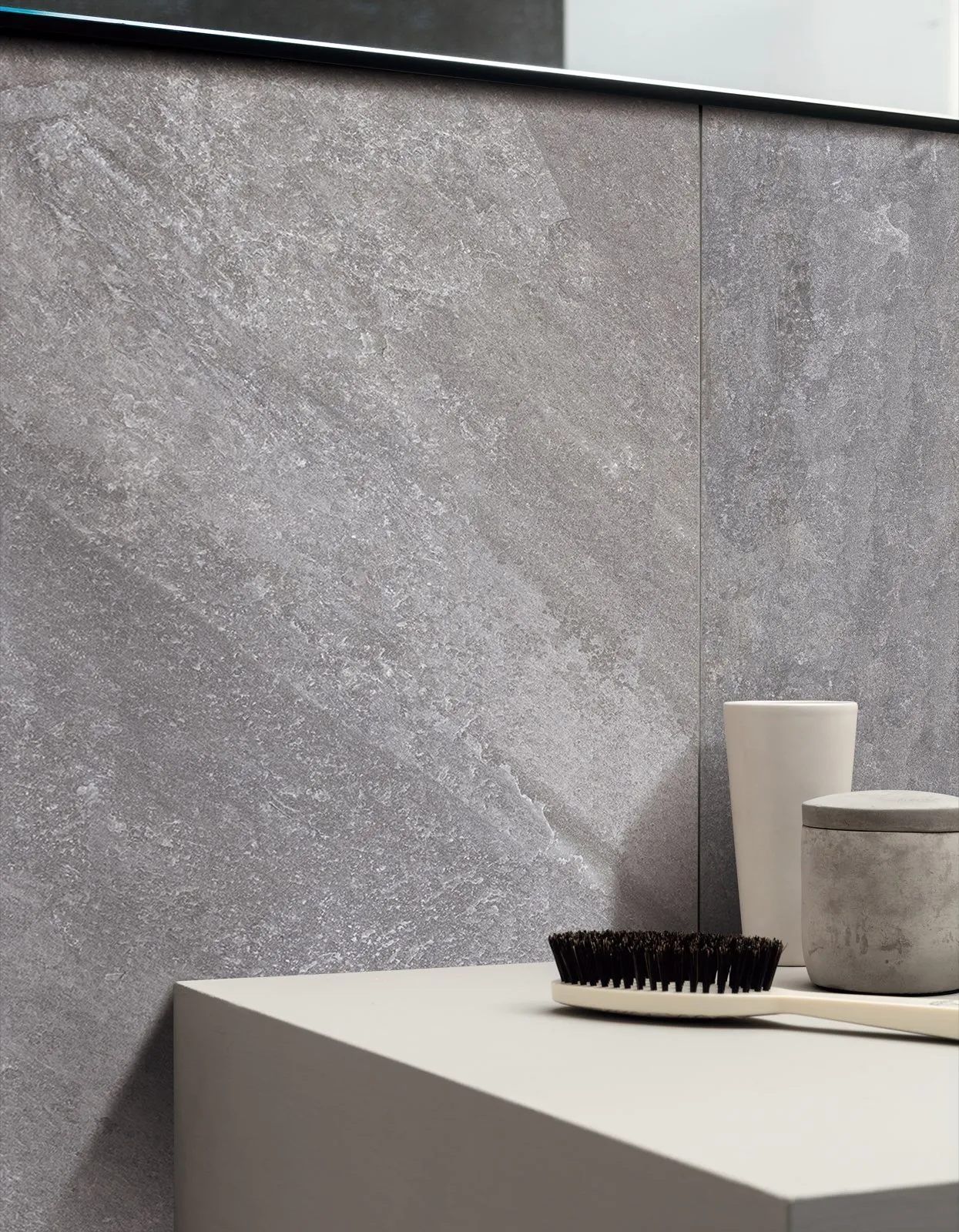 600x600x20mm Glazed Matte Textured Non Slip Gray Slate Look Porcelain Tile Texture Layout - QUAGRY45A