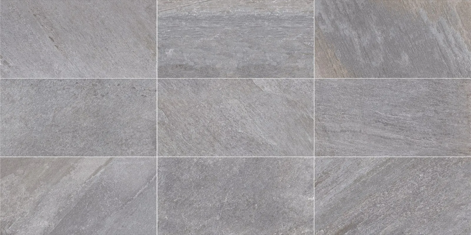 QUAGRY45N, QUAGRY45A gray Quartz Porcelain Tile in 600x1200mm and 600x600mm, shown as a product image showing the tile surface, color tone, veining, and finish