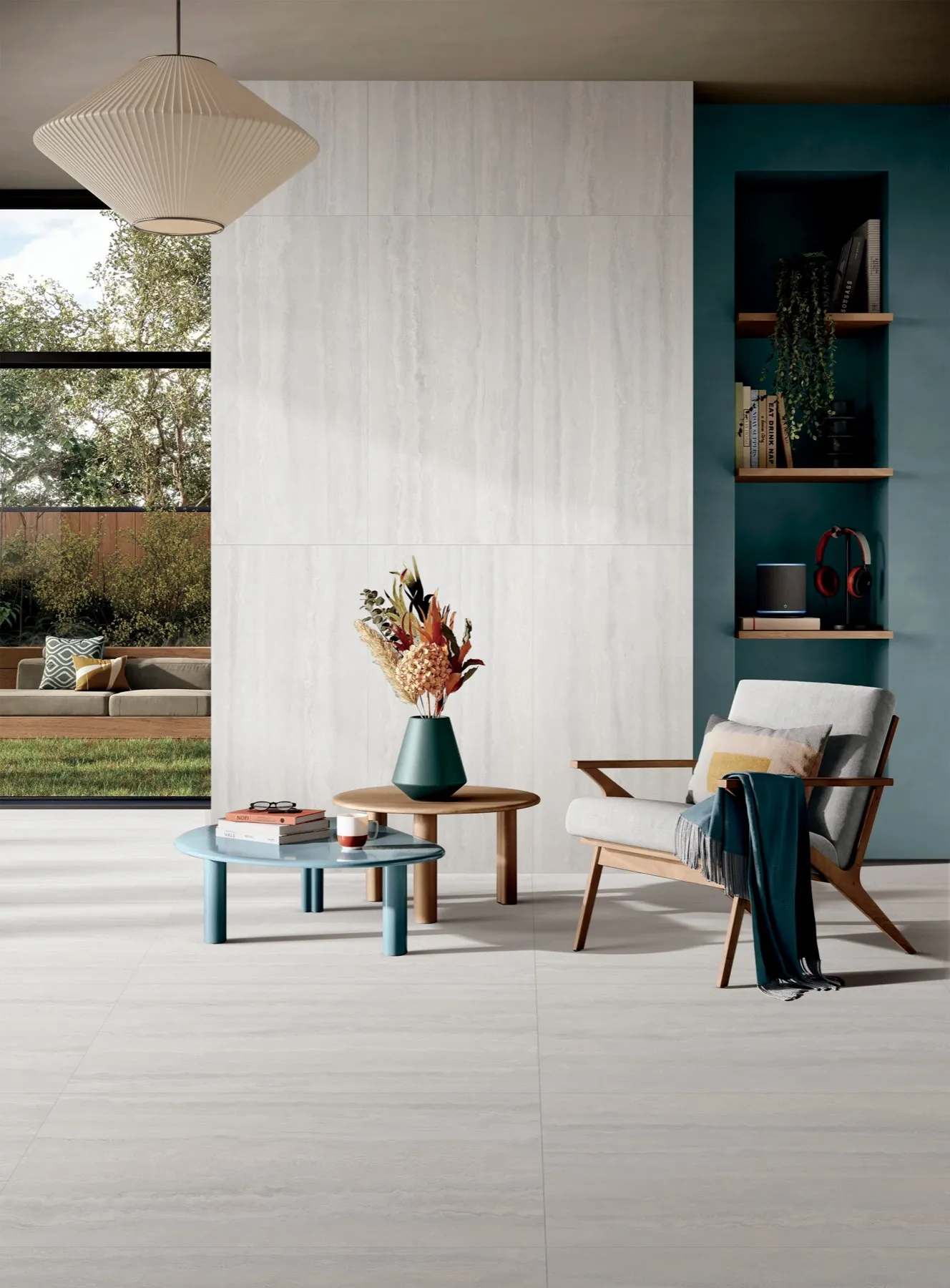 OSL302GL612, OSL302ST612 gray Travertine Porcelain Tile in 600x1200mm, shown as a product image showing the tile surface, color tone, veining, and finish