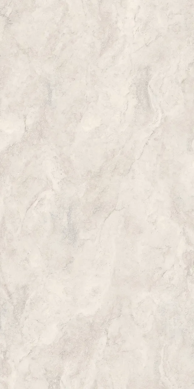 1600×3200×12mm ivory white marble look sintered stone slab with soft natural veining and matte textured finish