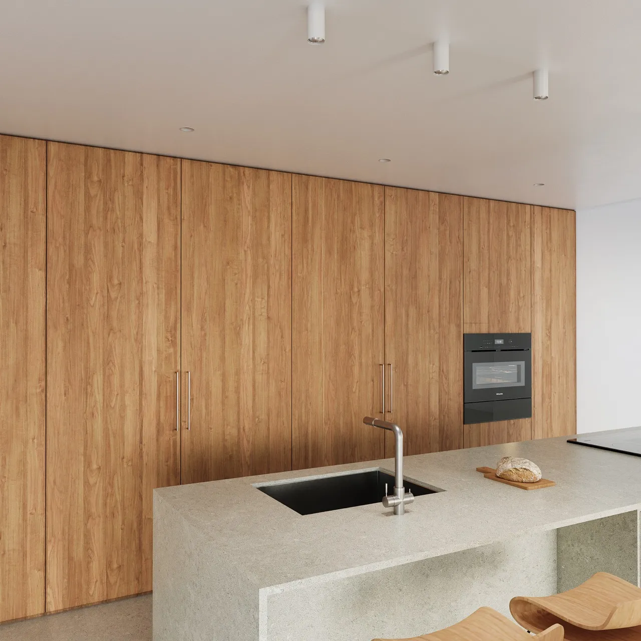 1600×3200 beige limestone look sintered stone used for modern kitchen island countertops