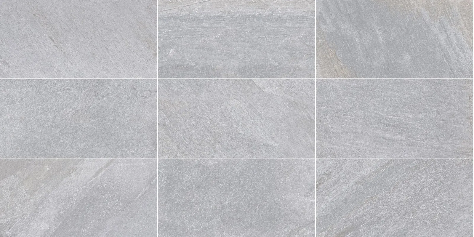 QUASIL44N, QUASIL44A light Gray Quartz Porcelain Tile in 600x1200mm and 600x600mm, shown as a product image showing the tile surface, color tone, veining, and finish