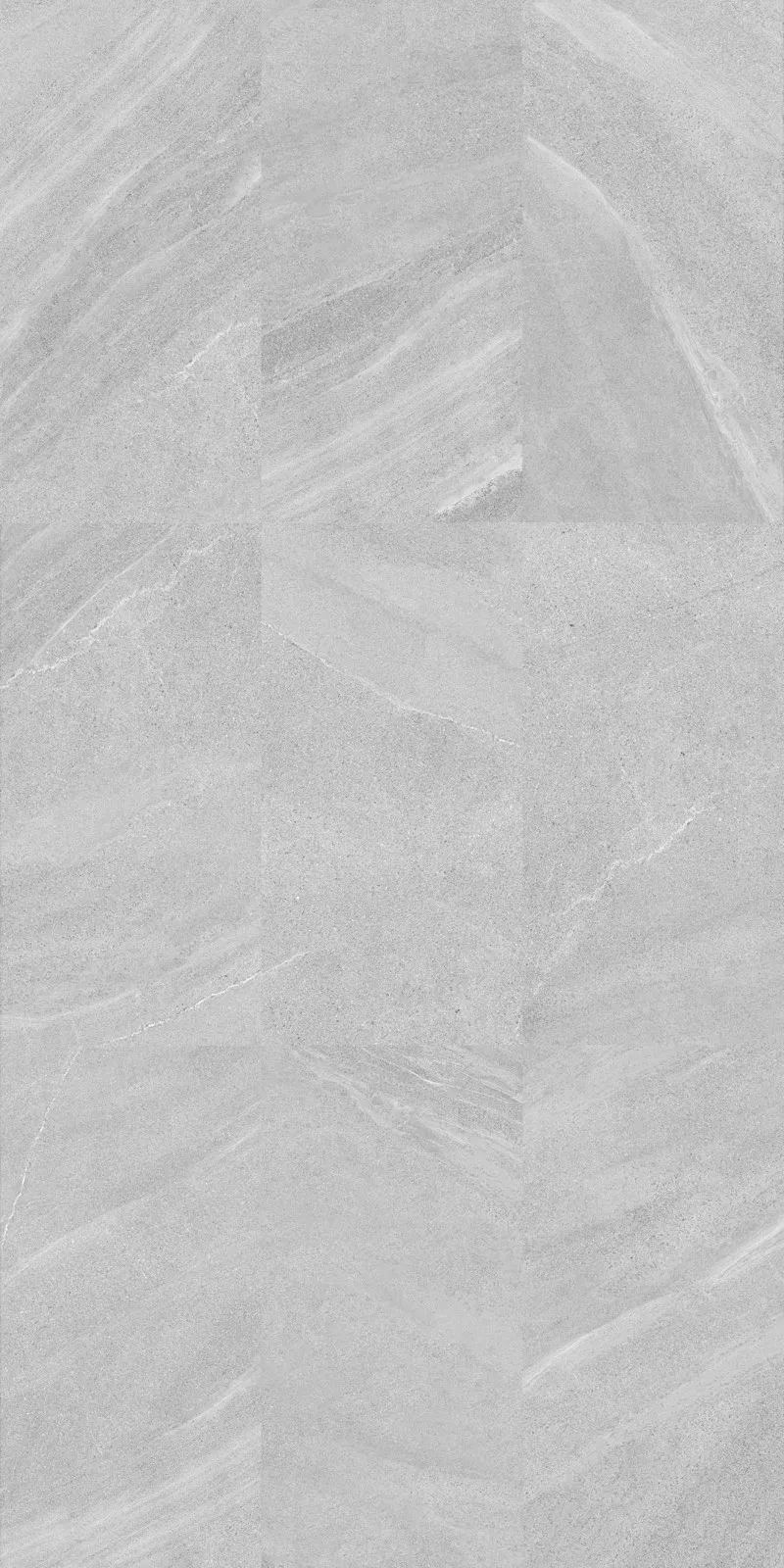 OS513DG126, OS513DG606 light Gray Sandstone Porcelain Tile in 600x1200mm and 600x600mm, shown as several tile faces arranged side by side to show the surface pattern, veining, and shade variation