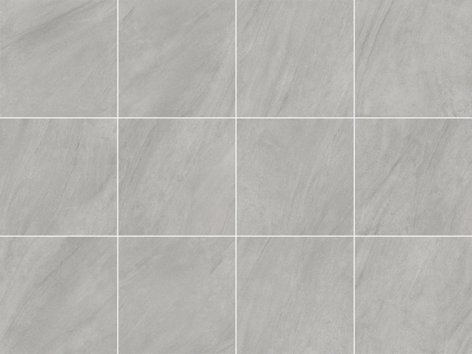 OS753DG126 / OS753DG606 102 gray sandstone look porcelain tile in 600*1200mm / 600*600mm (24*48 / 24*24 Inches), shown as a texture layout showing the tile faces, surface pattern, and shade variation