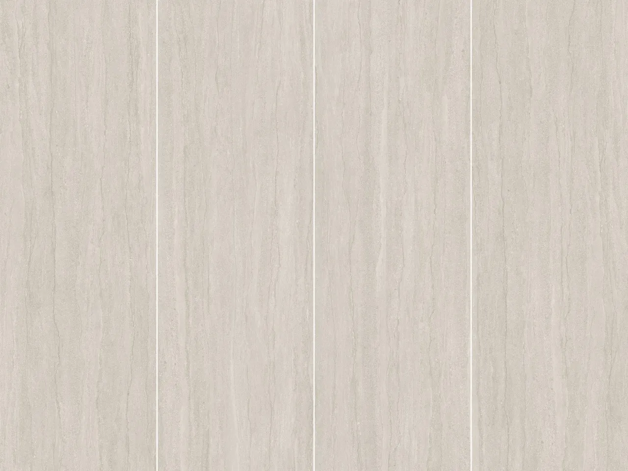 MA927352DG gray travertine look sintered stone slab layout displaying continuous natural movement.