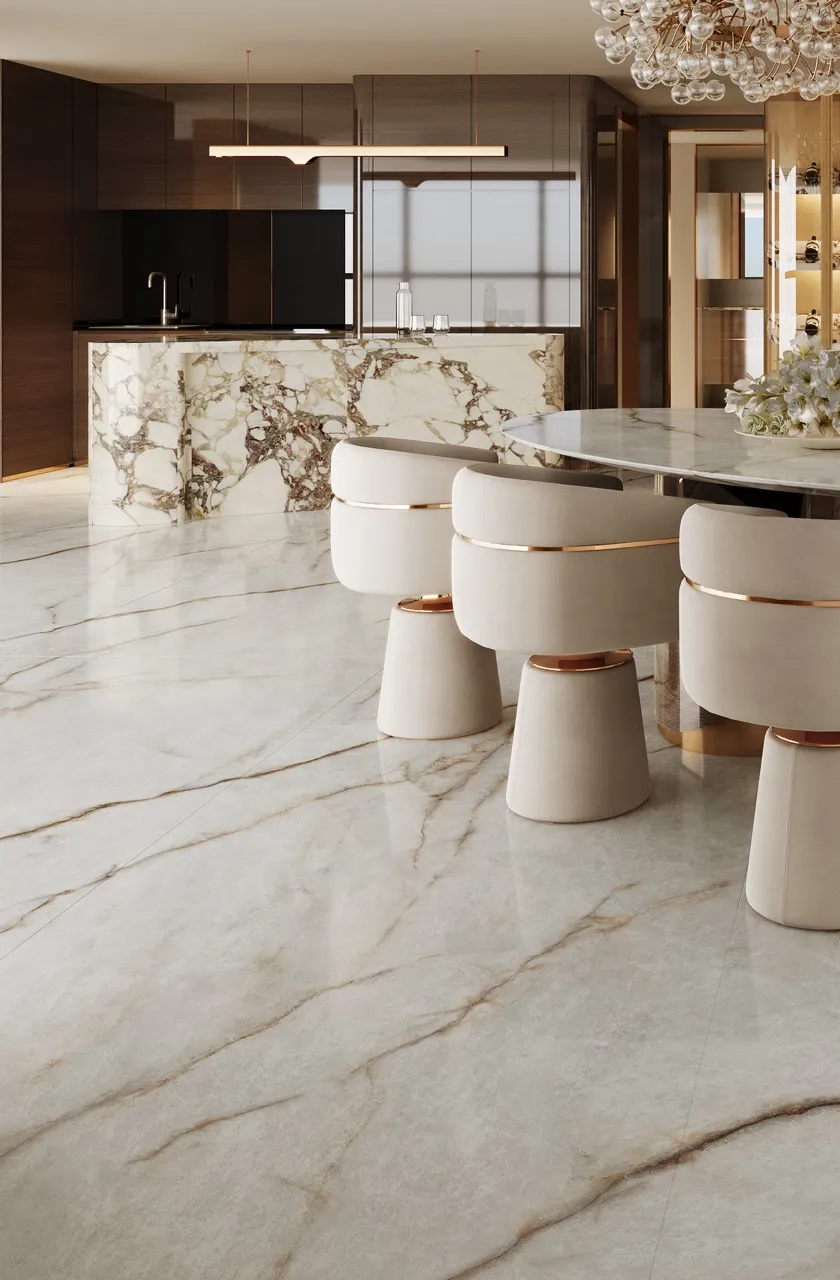 white onyx look satin sintered stone luxury interior application MA927621LP
