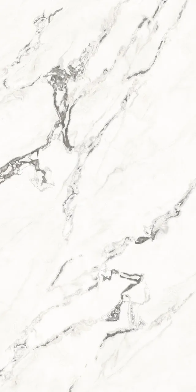 marble look matte textured white sintered stone slab face B design