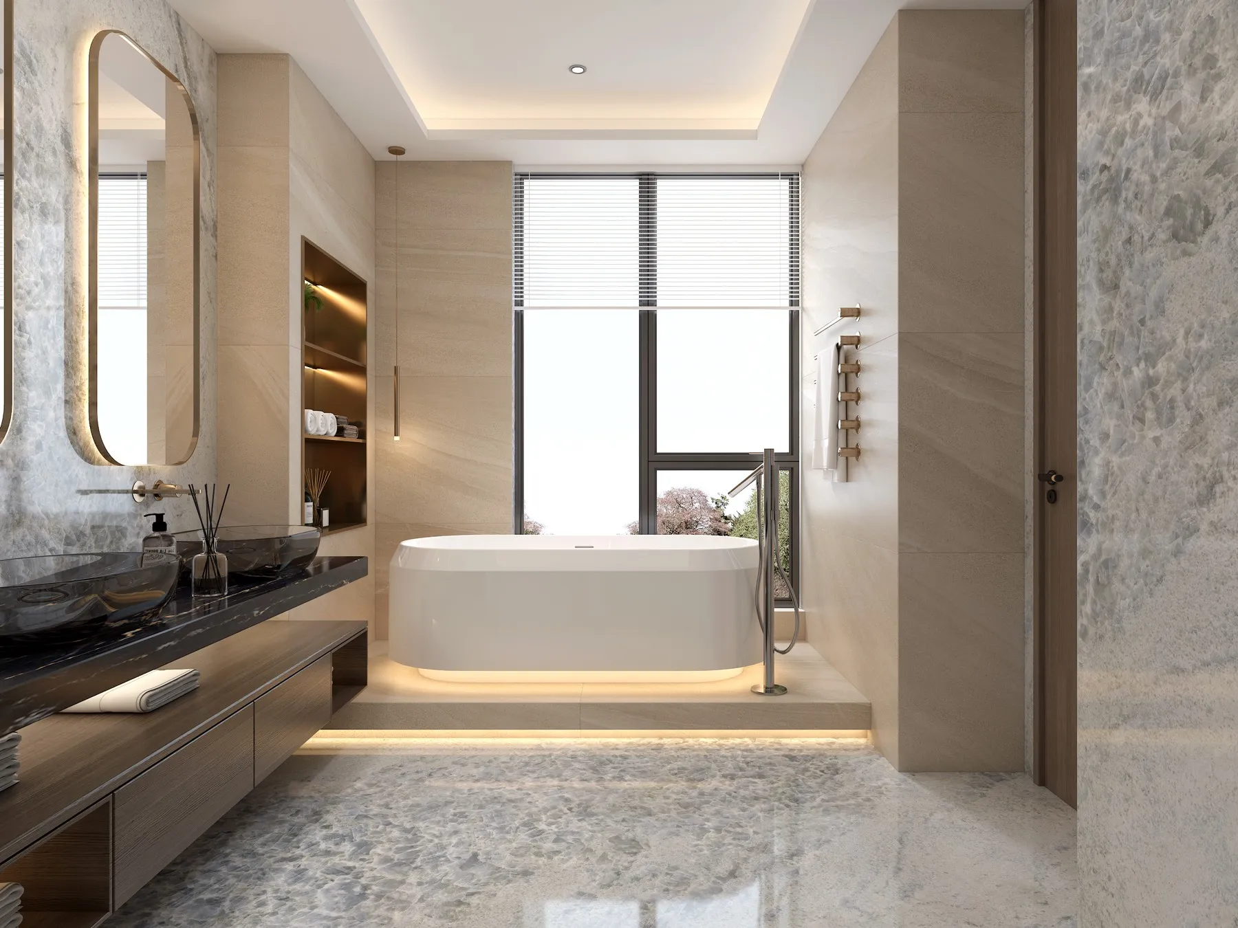 OS512DG126 / OS512DG606 403 white gray sandstone look porcelain tile in 600*1200mm / 600*600mm (24*48 / 24*24 Inches), shown as a product view showing the tile surface, color tone, pattern, and finish