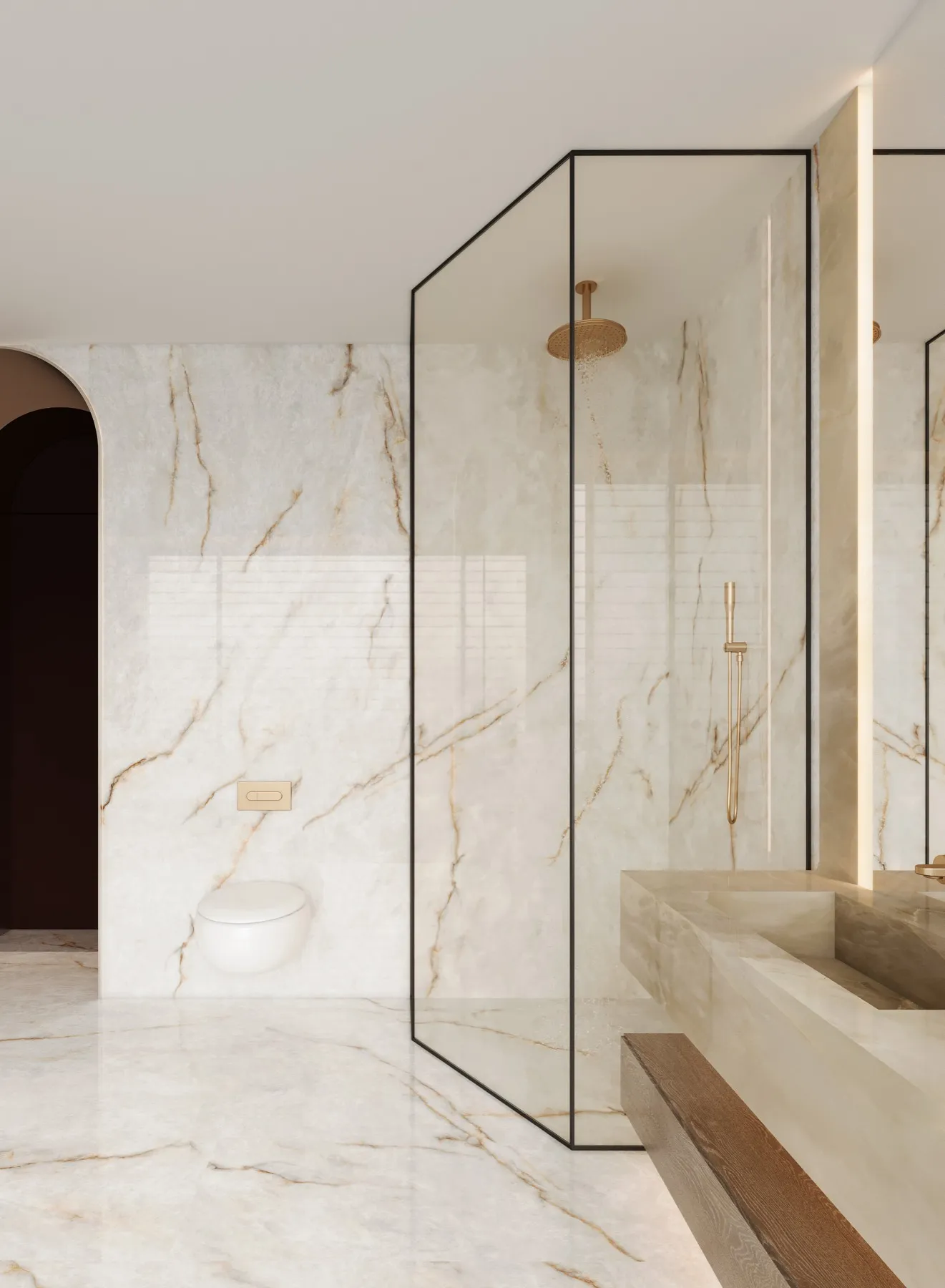 FM189621LEV white Marble Look Porcelain Tile in 900x1800mm, shown as several tile faces arranged side by side to show the surface pattern, veining, and shade variation