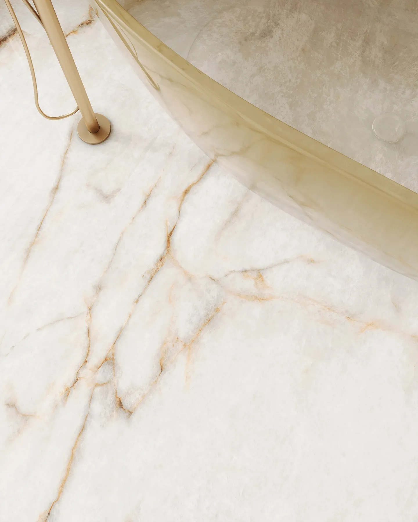 FM189621LEV White Onyx Look porcelain tile surface in 900*1800mm with glazed polished glossy finish