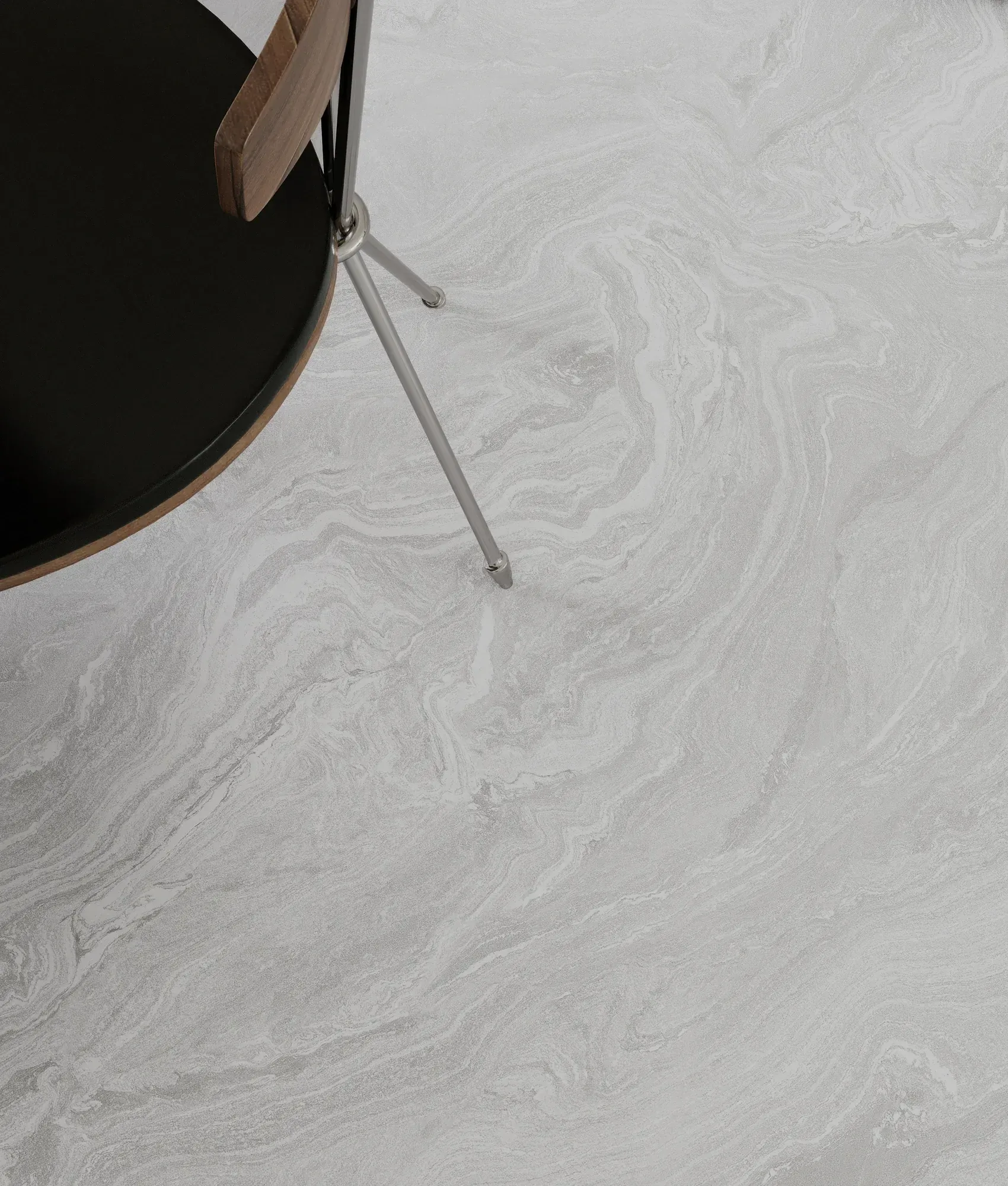 Gucci White white gray sintered stone used in a living room floor detail