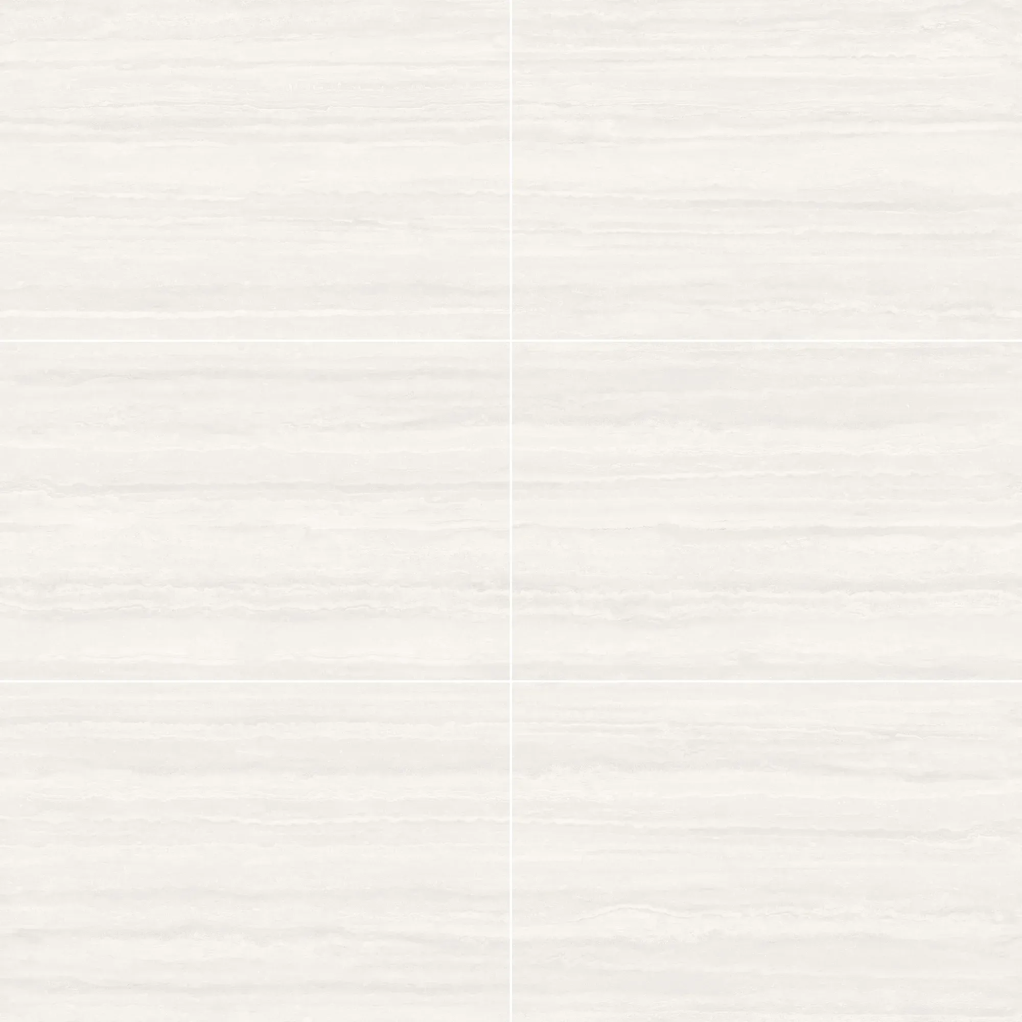 Six coordinated Ivory White Cave ivory white travertine look sintered stone slab faces