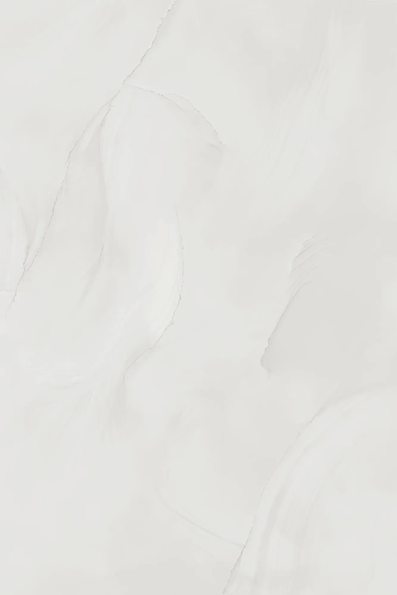Full slab face of Misty Jiangnan white marble look sintered stone