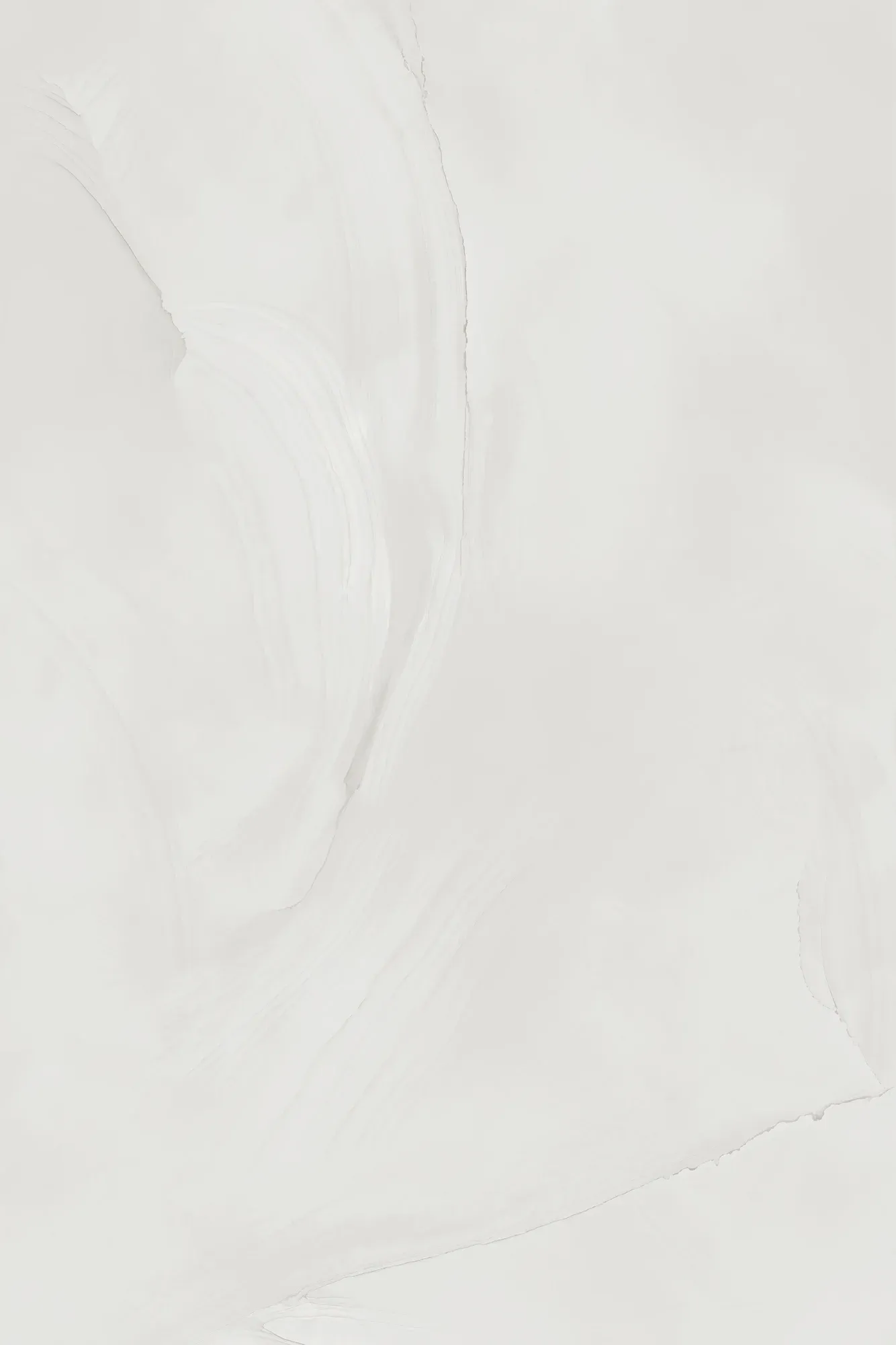 Full slab face of Misty Jiangnan white marble look sintered stone