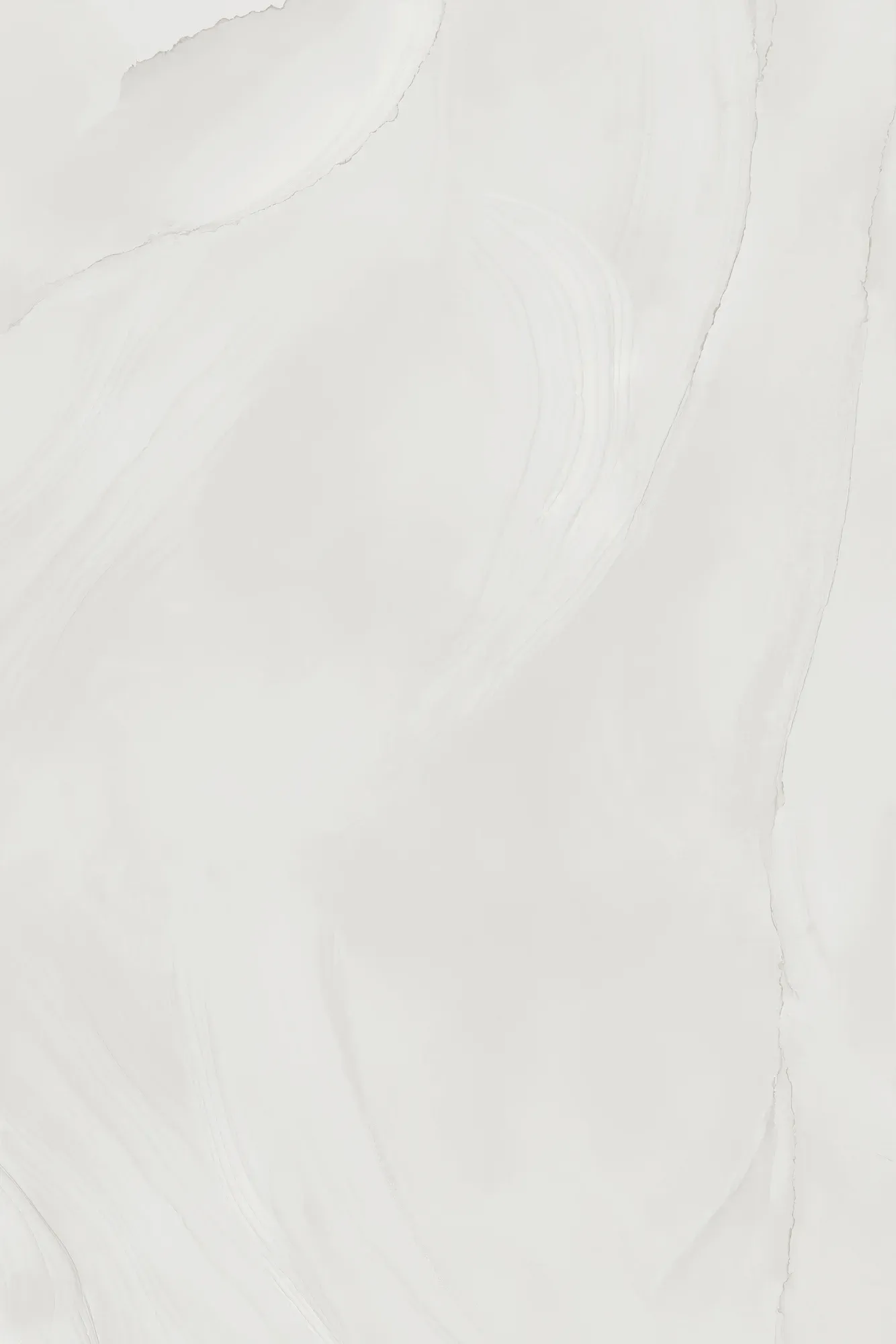Full slab face of Misty Jiangnan white marble look sintered stone