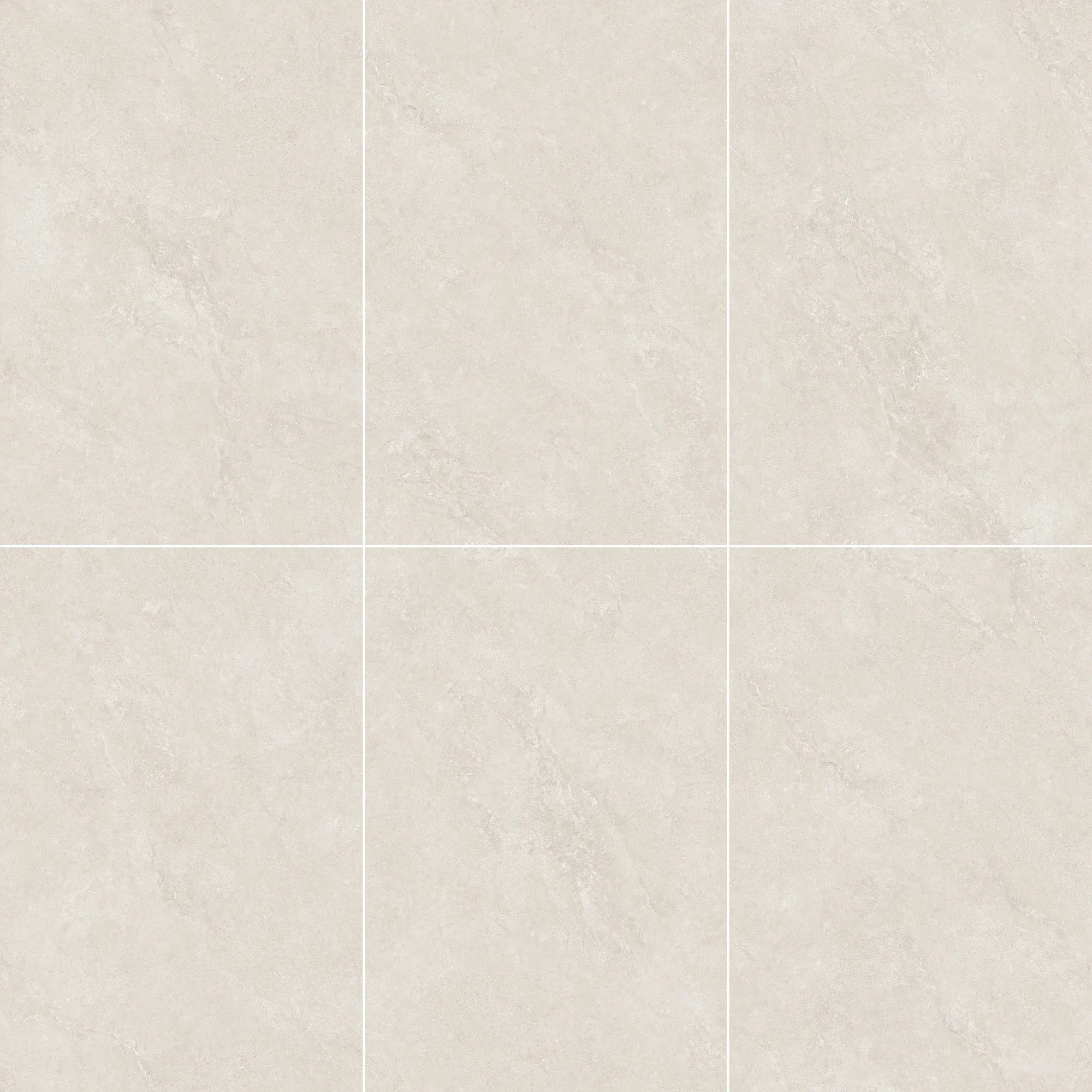 Six coordinated Pizza Grey light gray marble look sintered stone slab faces