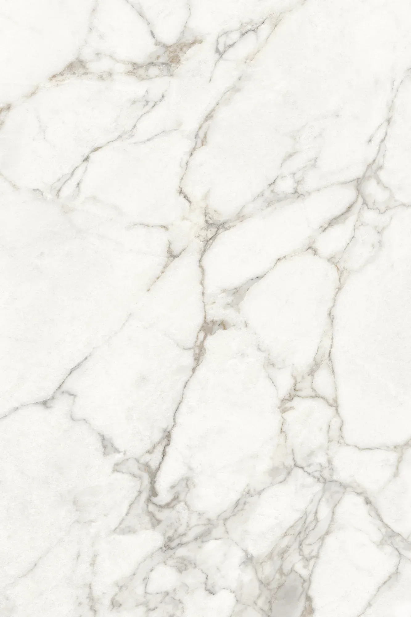 Full slab face of Tuscan Dawn white and gold marble look sintered stone