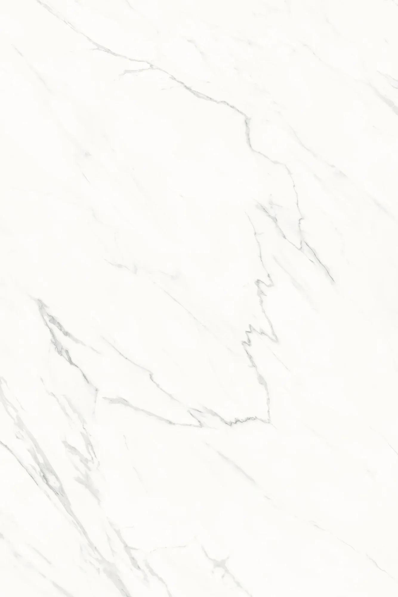 Full slab face of White Carrara white gray marble look sintered stone